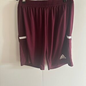 Adidas Men's Burgundy Athletic Shorts